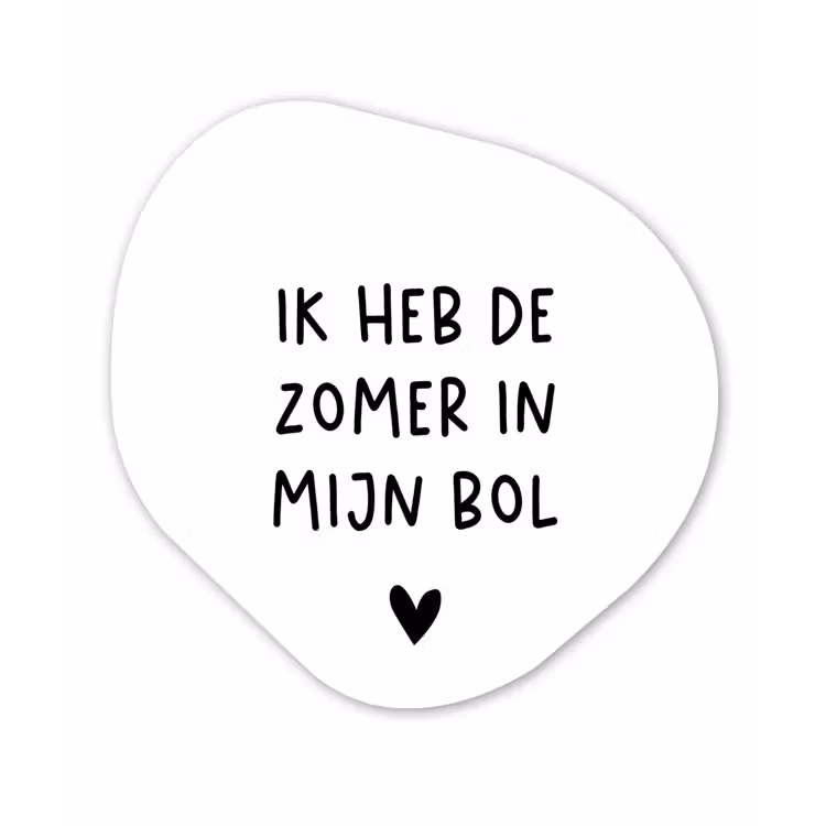 Ik heb de zomer in mijn bol - André Hazes - Spreuken - Quotes Wandcirkel Organisch Forex 3mm klein -3d