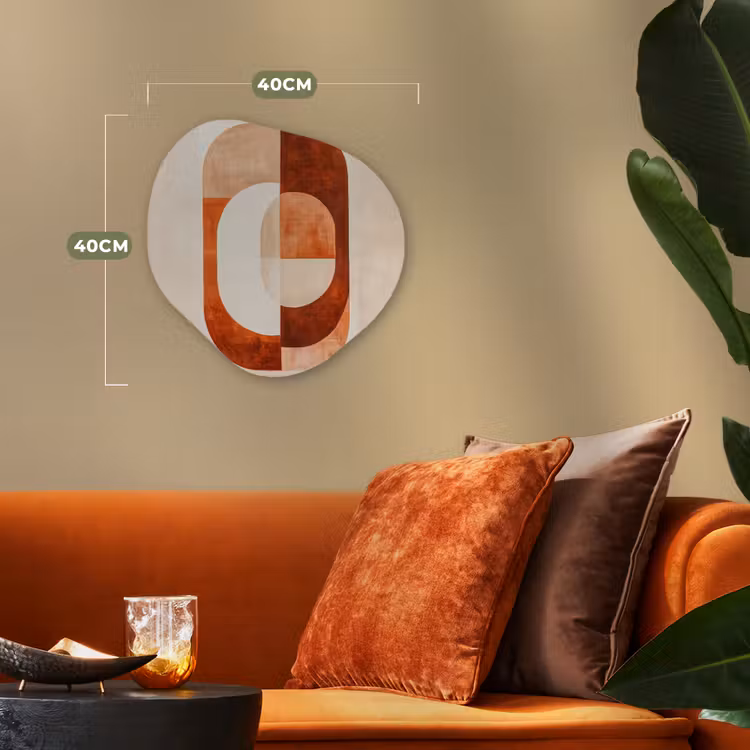 Illustratie - Abstract - Vormen - Rood Wandcirkel Organisch Forex 3mm klein -sfeer3