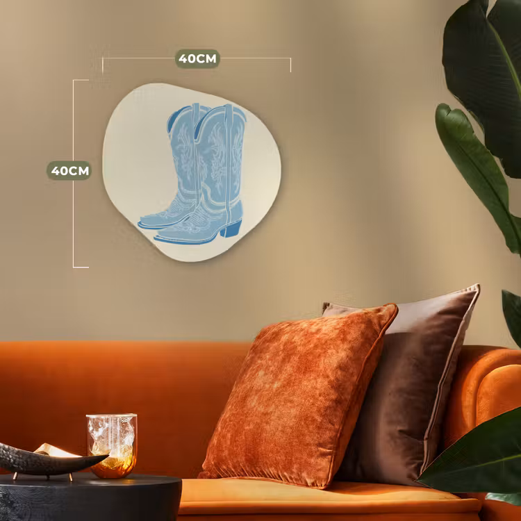 Illustratie - Cowboylaarzen - Patroon Wandcirkel Organisch Forex 3mm klein -sfeer3
