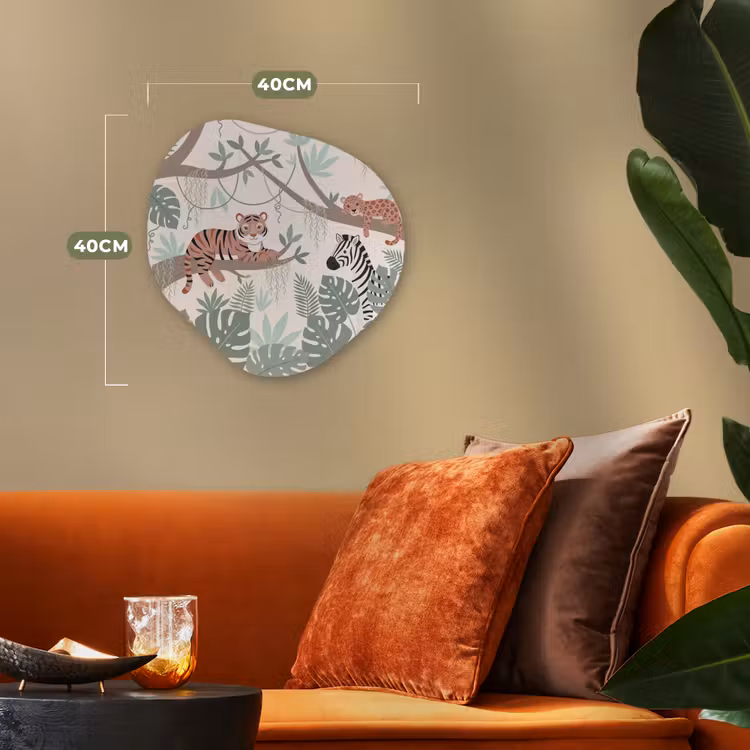 Jungle - Rustiek - Pastel Wandcirkel Organisch Forex 3mm klein -sfeer3
