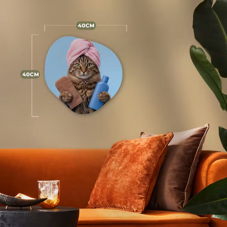 Kat - Handdoek - Washand - Zeep Wandcirkel Organisch Forex 3mm klein -sfeer3