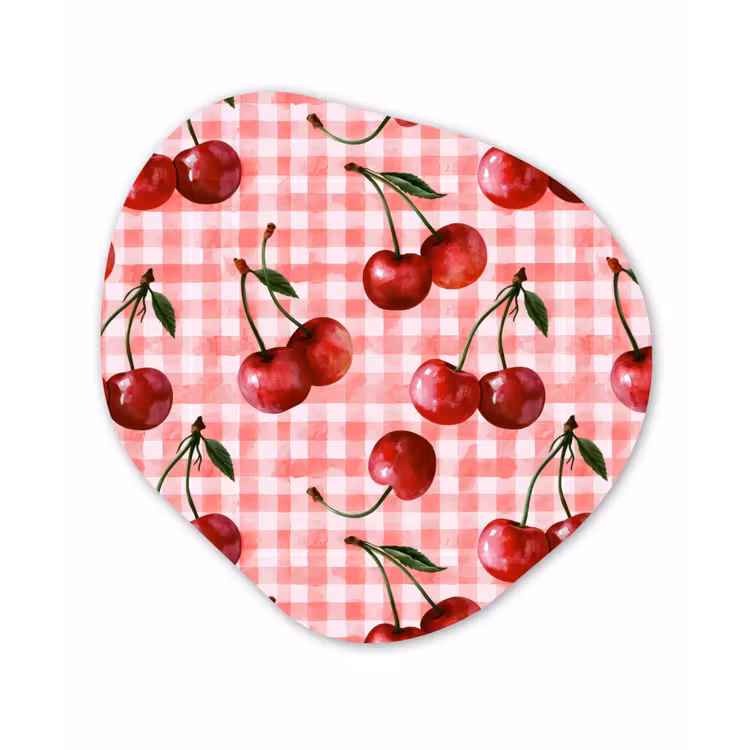 Kersen - Blokken - Rood Wandcirkel Organisch Forex 3mm klein 629 -3d