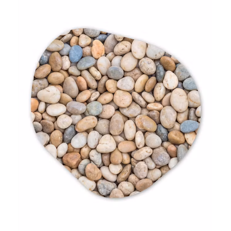 Kiezelstenen - Natuur - Textuur - Beige - Grijs Wandcirkel Organisch Forex 3mm klein -3d