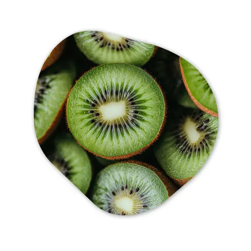 Kiwi - Fruit - Groen Wandcirkel Organisch Forex 3mm klein -3d