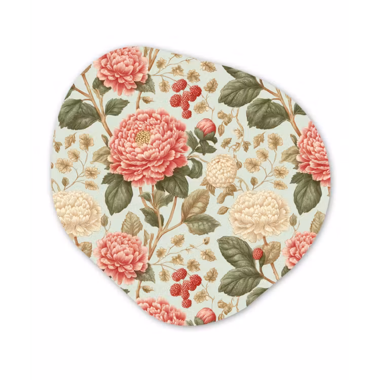 Klassiek - Botanisch - Veelkleurig Wandcirkel Organisch Forex 3mm klein 629 -3d