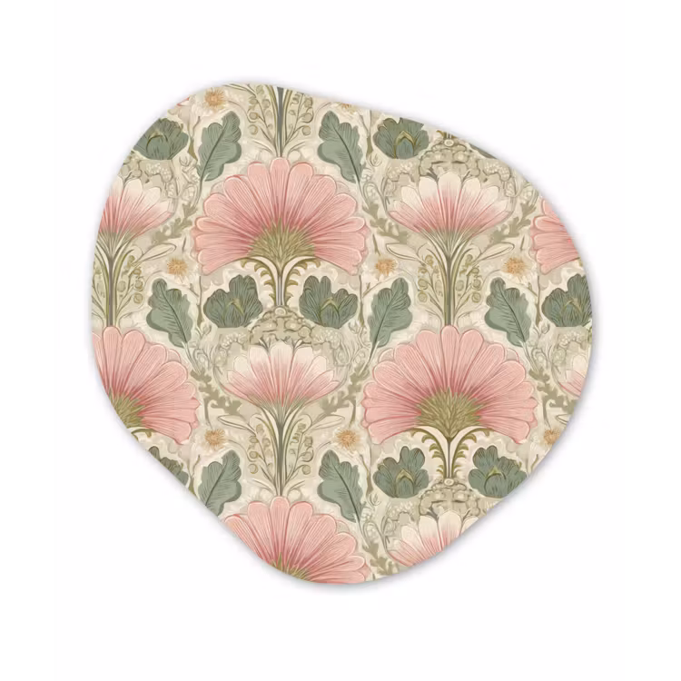 Klassiek - Patroon - Roze Wandcirkel Organisch Forex 3mm klein 629 -3d
