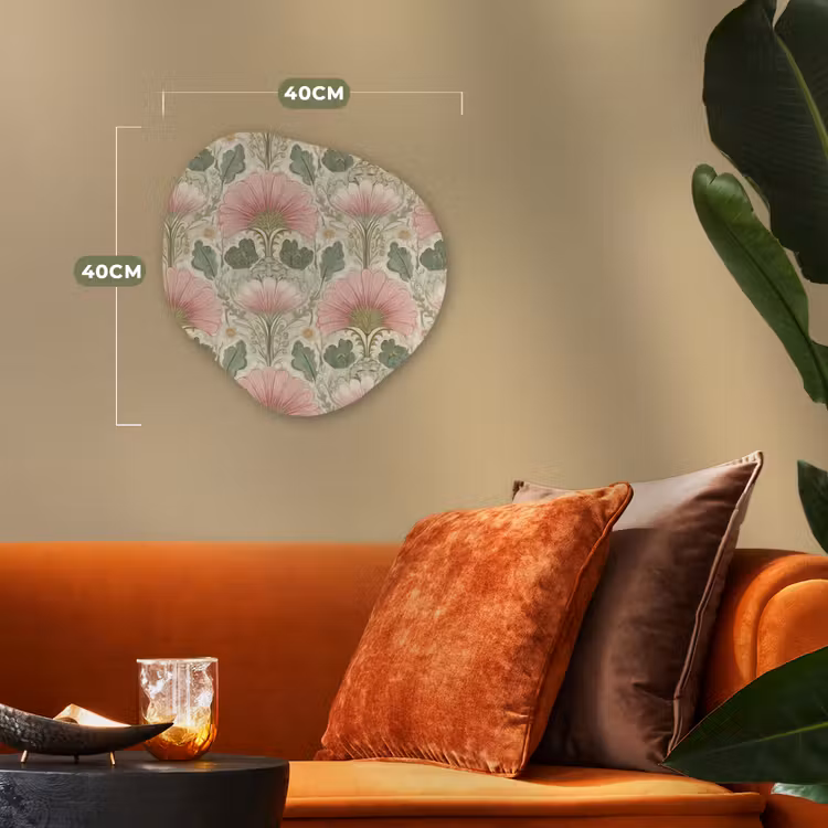 Klassiek - Patroon - Roze Wandcirkel Organisch Forex 3mm klein 629 -sfeer3