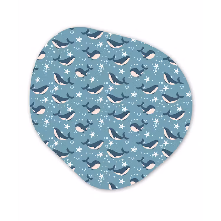 Klein - Oceaan - Walvis - Zeester Wandcirkel Organisch Forex 3mm klein 629 -3d