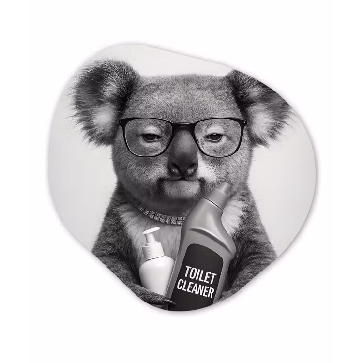 Koala - Bril - Toilet Wandcirkel Organisch Forex 3mm klein -3d
