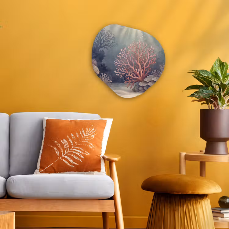 Koraal - Onderwater - Natuur - Roze Wandcirkel Organisch Forex 3mm klein -sfeer4