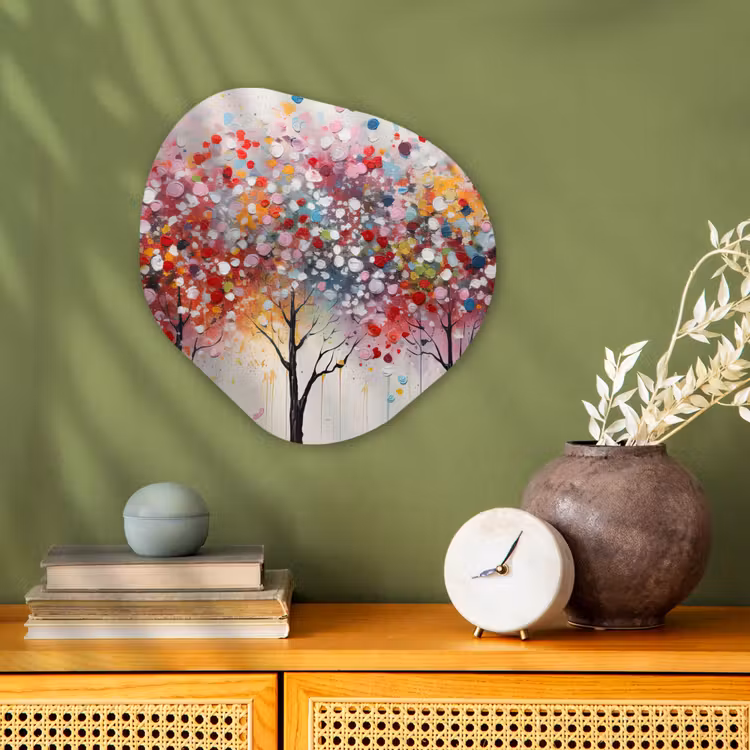 Kunst - Bomen - Natuur - Acryl Wandcirkel Organisch Forex 3mm klein -sfeer2