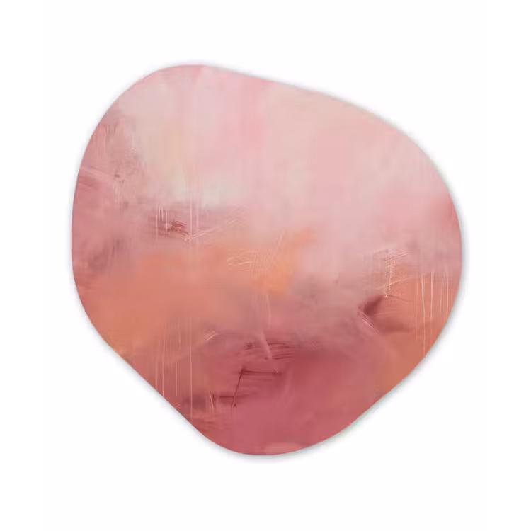Kunst - Vloeiend - Pastel - Abstract Wandcirkel Organisch Forex 3mm klein -3d