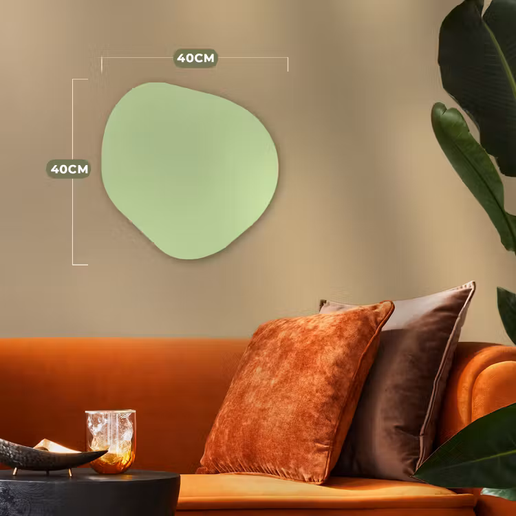 Light - Lime - Groen Wandcirkel Organisch Forex 3mm klein 629 -sfeer3