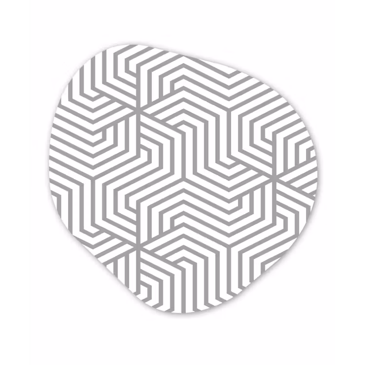 Lijn - Design - Geometrie - Patroon Wandcirkel Organisch Forex 3mm klein 629 -3d