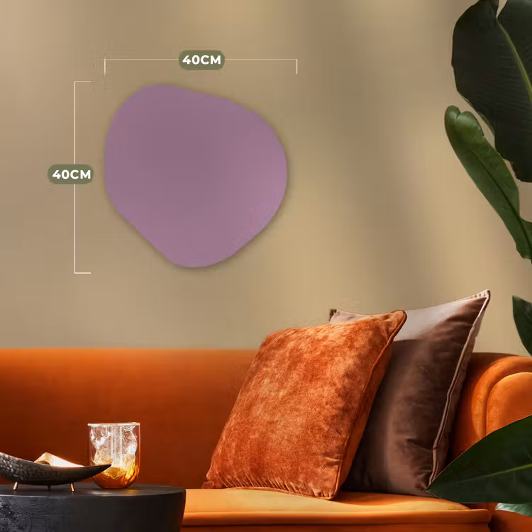 Lilac - Paars - Mauve Wandcirkel Organisch Forex 3mm klein 629 -sfeer3
