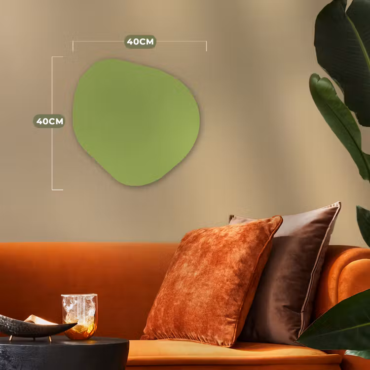 Lime - Glow - Groen Wandcirkel Organisch Forex 3mm klein 629 -sfeer3