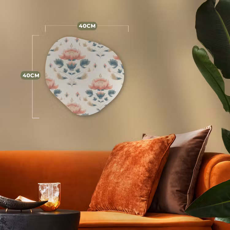 Lotus - Bloemen - Roze Wandcirkel Organisch Forex 3mm klein 629 -sfeer3
