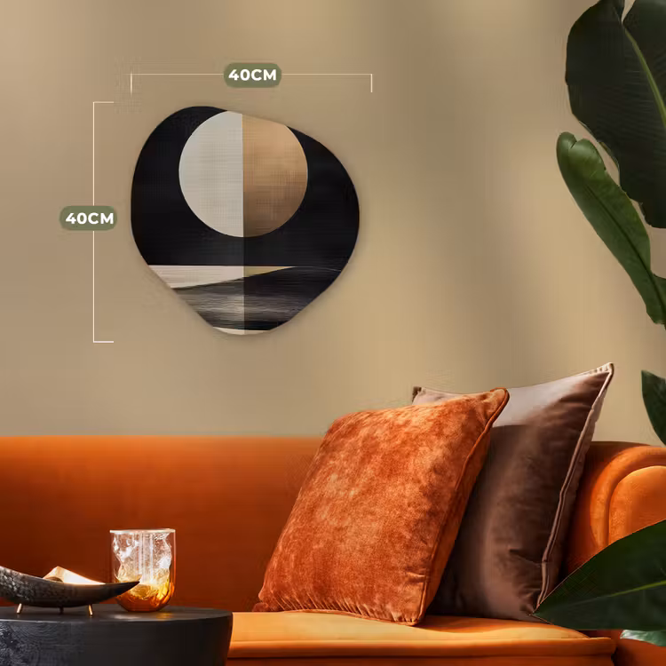 Maan - Cirkel - Goud Wandcirkel Organisch Forex 3mm klein -sfeer3