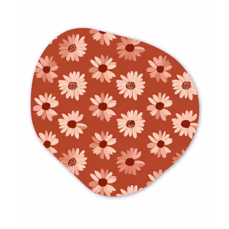 Madelief - Retro - Terracotta Wandcirkel Organisch Forex 3mm klein 629 -3d