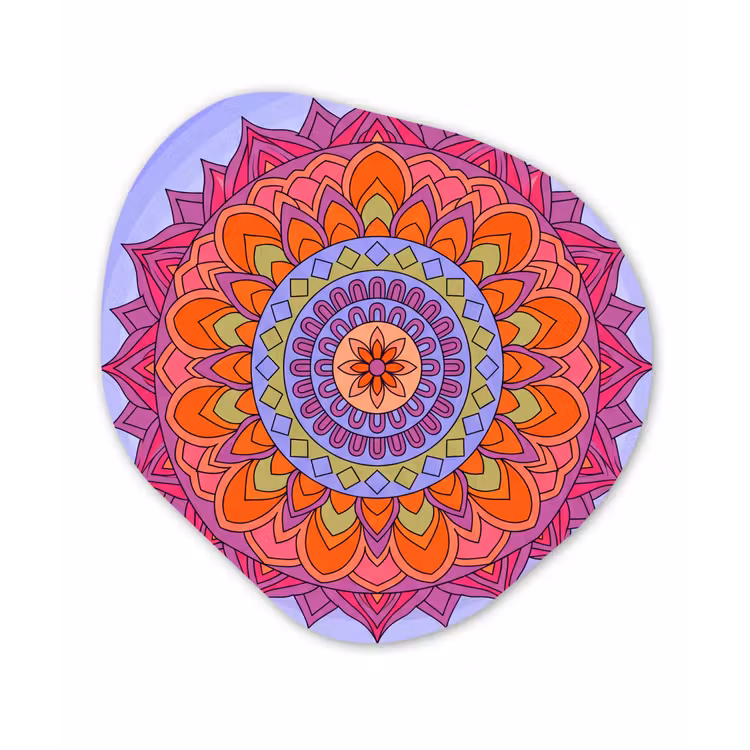 Mandala - Cirkel - Abstract - Kleurrijk - Patroon Wandcirkel Organisch Forex 3mm klein -3d