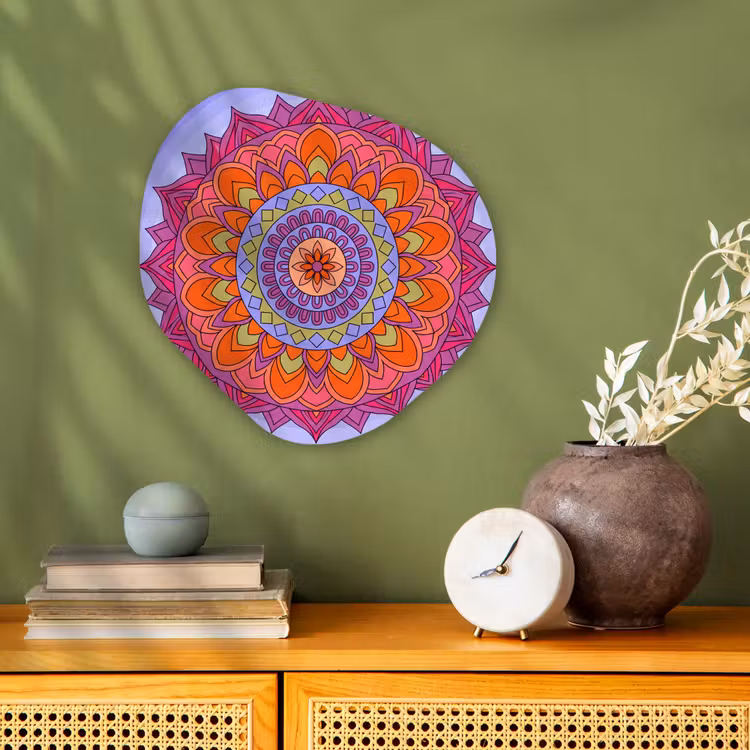 Mandala - Cirkel - Abstract - Kleurrijk - Patroon Wandcirkel Organisch Forex 3mm klein -sfeer2