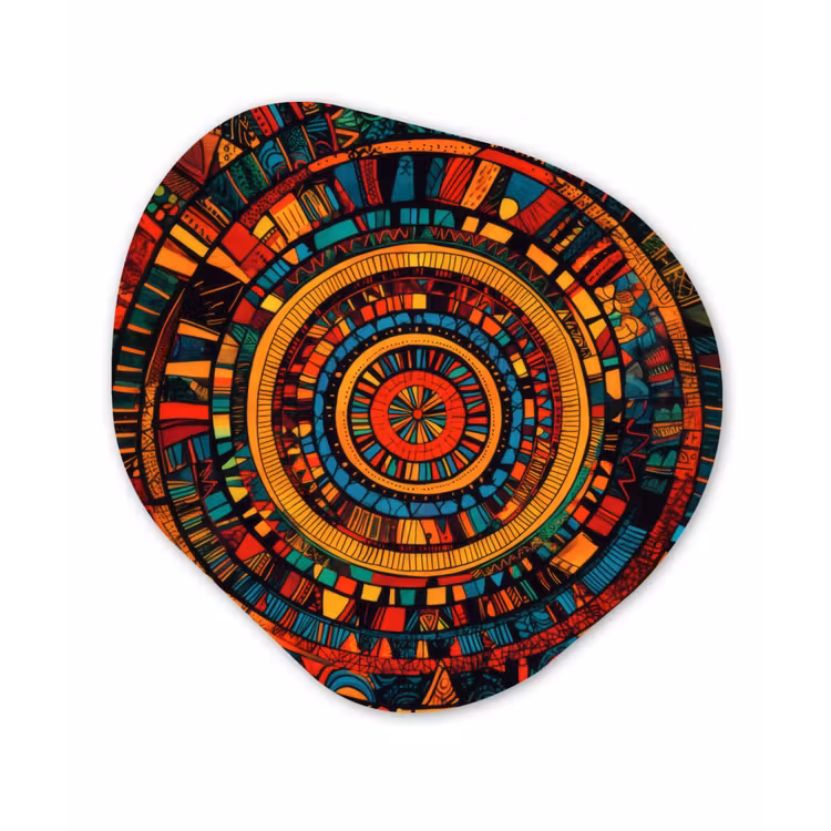 Mandala - Cirkels - Patronen Wandcirkel Organisch Forex 3mm klein -3d