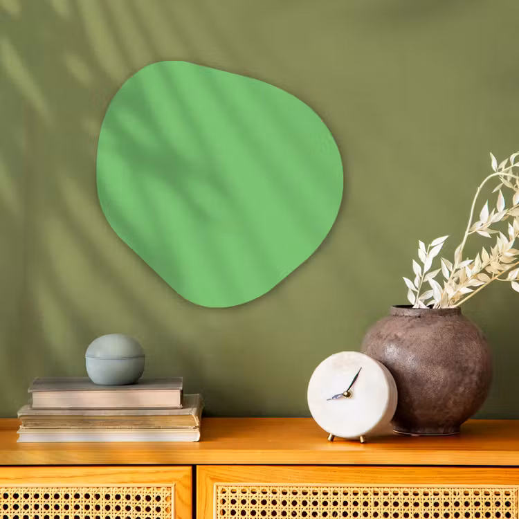 Meadow - Green - Groen Wandcirkel Organisch Forex 3mm klein 629 -sfeer2