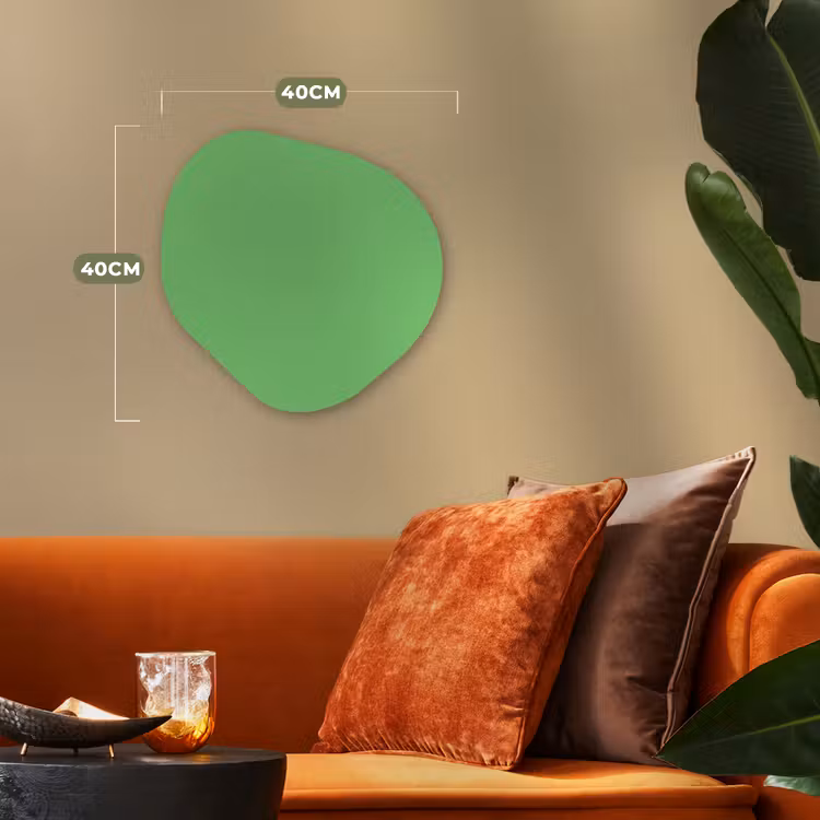 Meadow - Green - Groen Wandcirkel Organisch Forex 3mm klein 629 -sfeer3