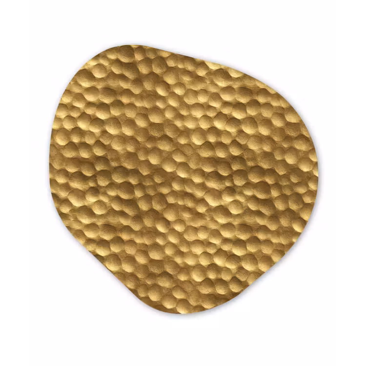 Metaal - Dynamisch - Goud Wandcirkel Organisch Forex 3mm klein 629 -3d