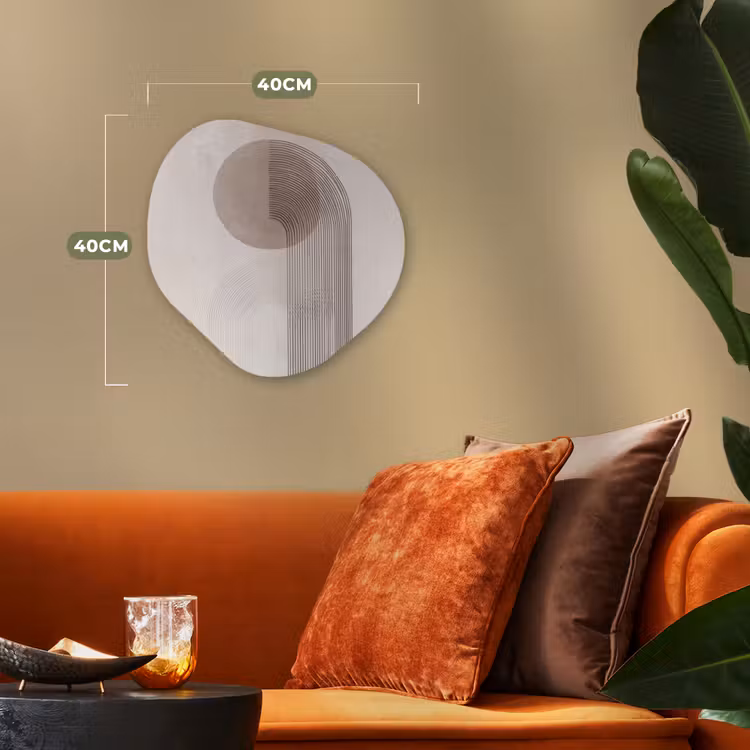 Minimalistisch - Cirkel - Lichtgrijs Wandcirkel Organisch Forex 3mm klein -sfeer3