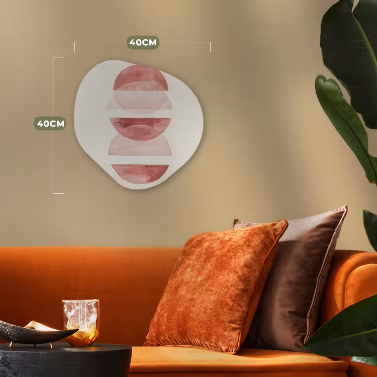 Minimalistisch - Cirkels - Roze Wandcirkel Organisch Forex 3mm klein -sfeer3