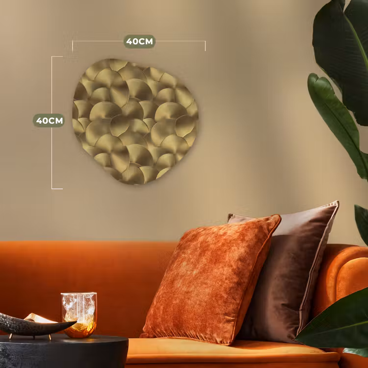Modern - Cirkel - Goud Wandcirkel Organisch Forex 3mm klein 629 -sfeer3