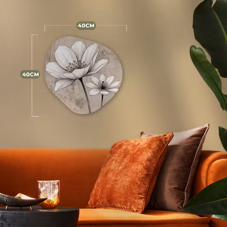 Modern - Design - Wit Wandcirkel Organisch Forex 3mm klein -sfeer3