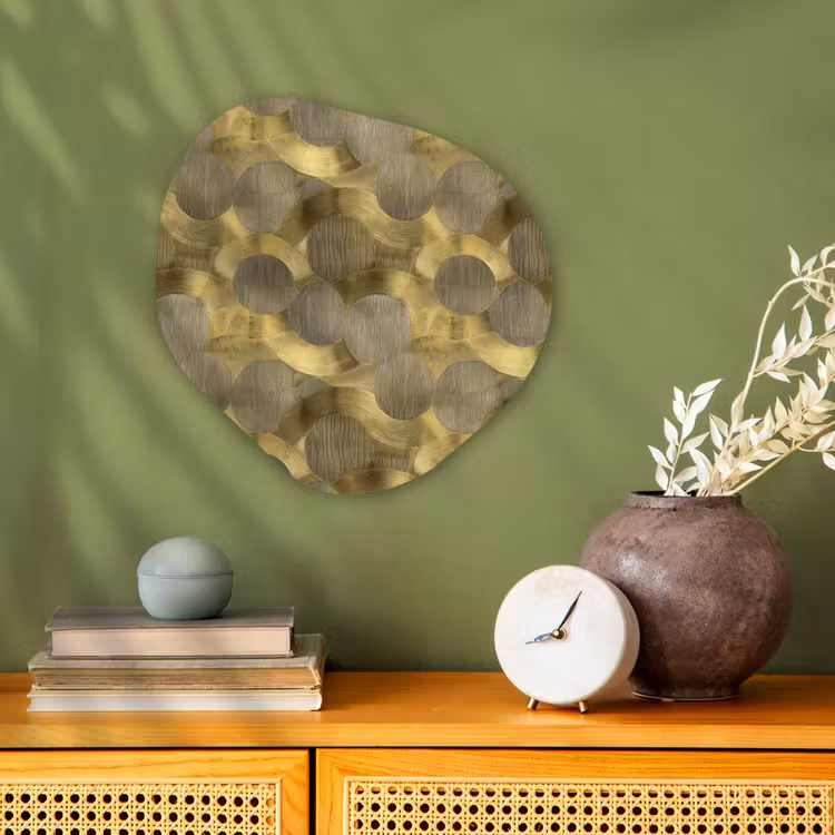 Modern - Geometrisch - Goud Wandcirkel Organisch Forex 3mm klein 629 -sfeer2