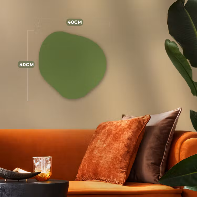 Moss - Green - Groen Wandcirkel Organisch Forex 3mm klein 629 -sfeer3