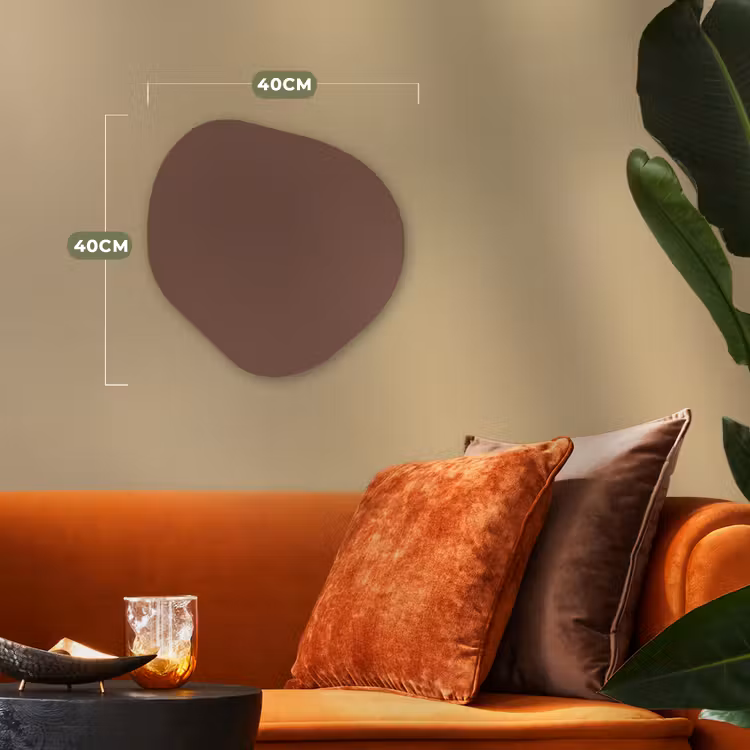 Muted - Chestnut - Bruin Wandcirkel Organisch Forex 3mm klein 629 -sfeer3