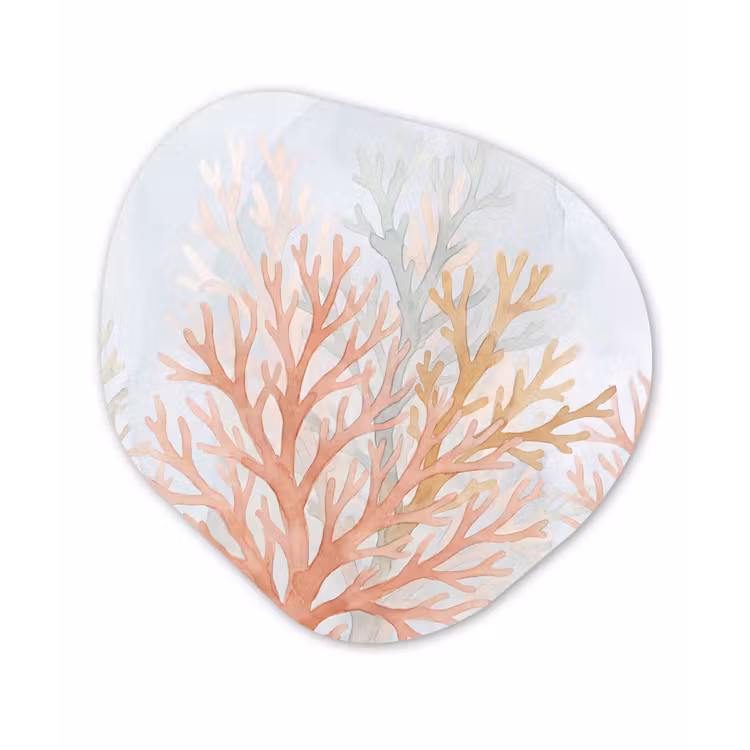 Natuur - Abstract - Aquarel - Organisch - Warm Wandcirkel Organisch Forex 3mm klein -3d