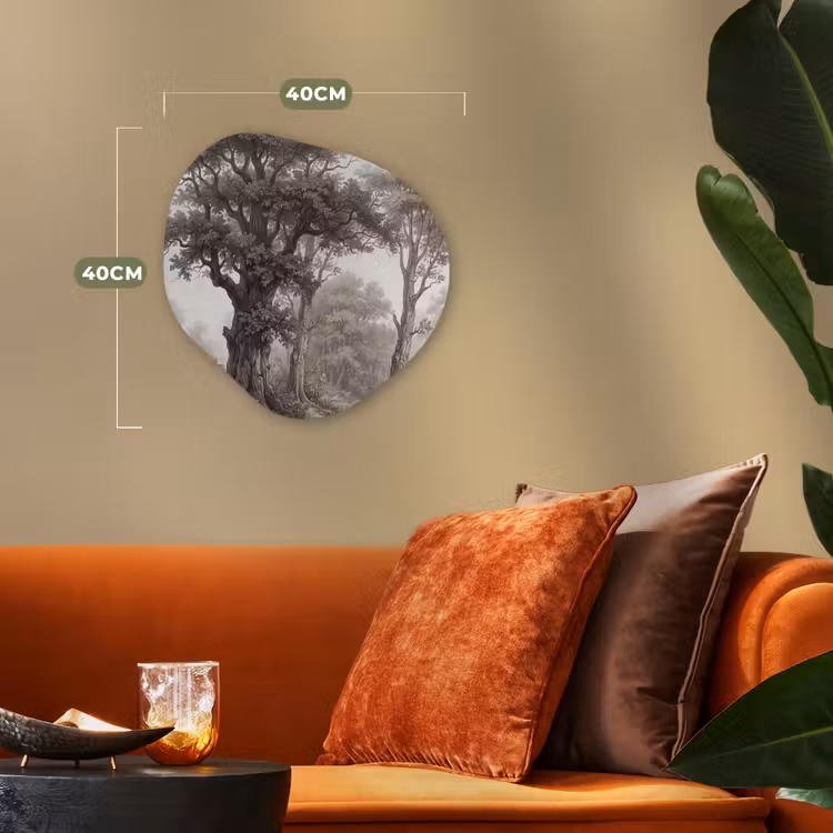 Natuur - Bos - Eik Wandcirkel Organisch Forex 3mm klein -sfeer3