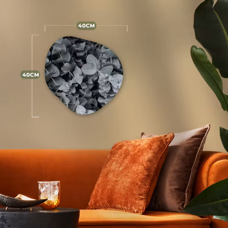Natuur - Planten - Eucalyptus - Bladeren Wandcirkel Organisch Forex 3mm klein -sfeer3