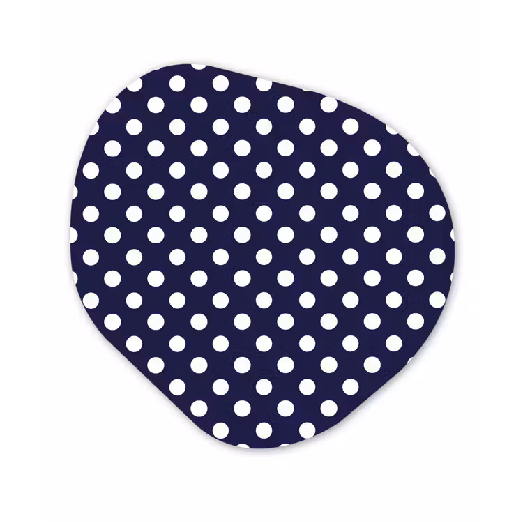 Oceaan - Stippen - Blauw - Wit Wandcirkel Organisch Forex 3mm klein 629 -3d