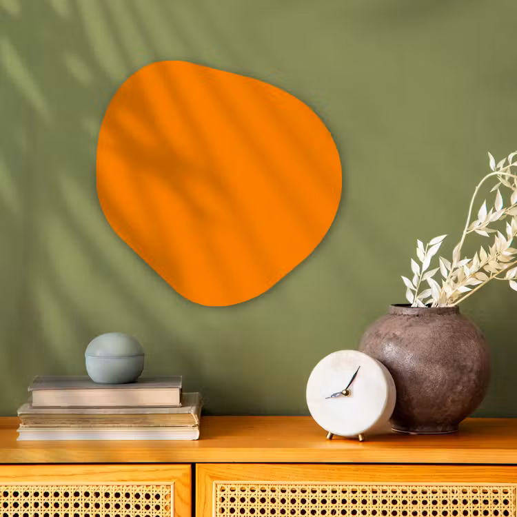 Oranje - Seizoenen - Herfst - Kleur Wandcirkel Organisch Forex 3mm klein 629 -sfeer2