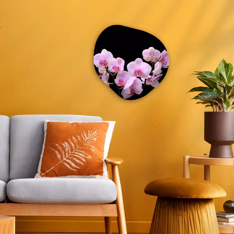 Orchidee - Bloemen - Roze - Flora Wandcirkel Organisch Forex 3mm klein -sfeer4