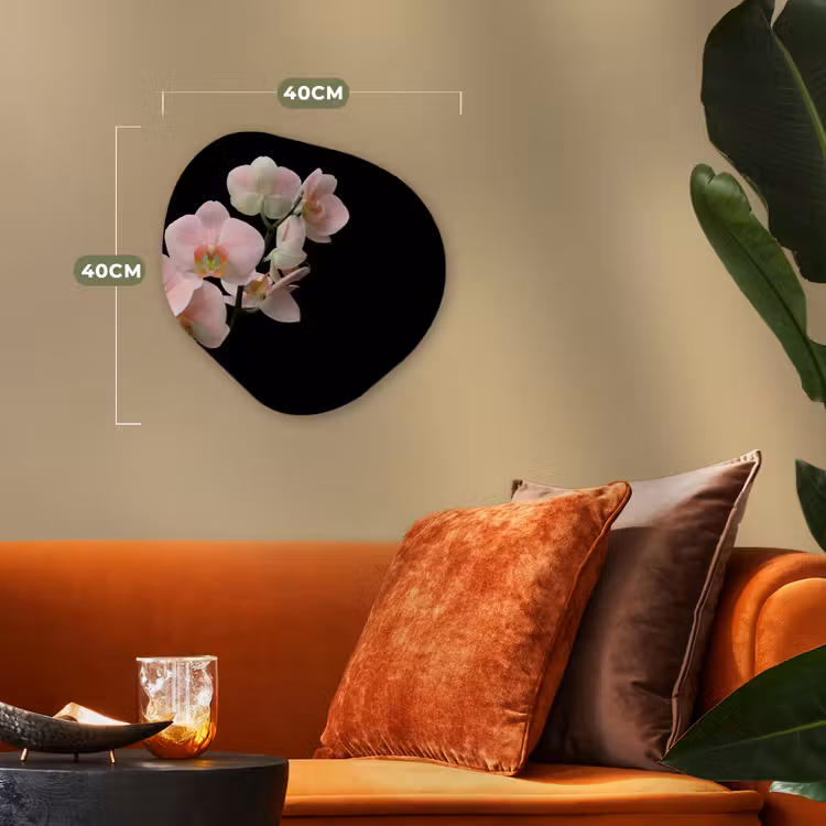 Orchidee - Bloemen - Roze - Stilleven - Flora Wandcirkel Organisch Forex 3mm klein -sfeer3