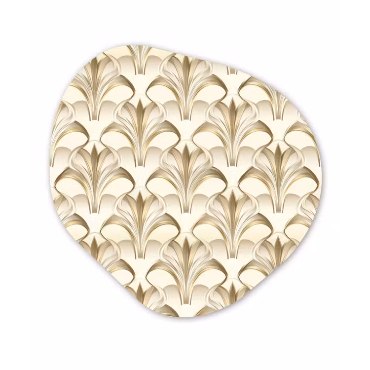 Ornament - Barok - Goud Wandcirkel Organisch Forex 3mm klein 629 -3d