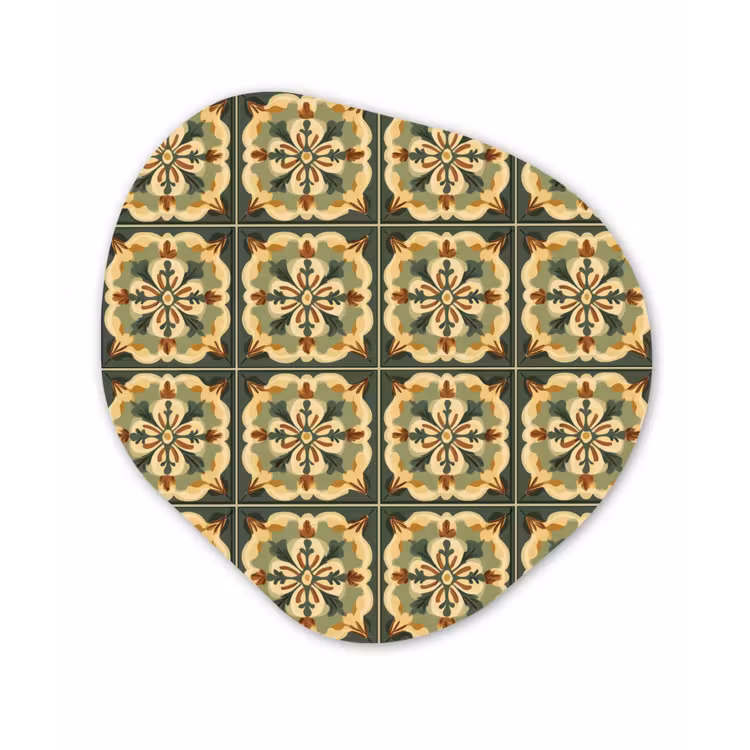Ornament - Patroon - Groen Wandcirkel Organisch Forex 3mm klein 629 -3d