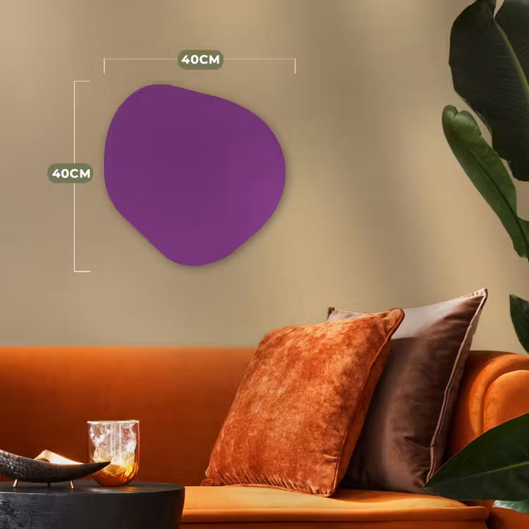 Paars - Kleuren - Effen Wandcirkel Organisch Forex 3mm klein 629 -sfeer3