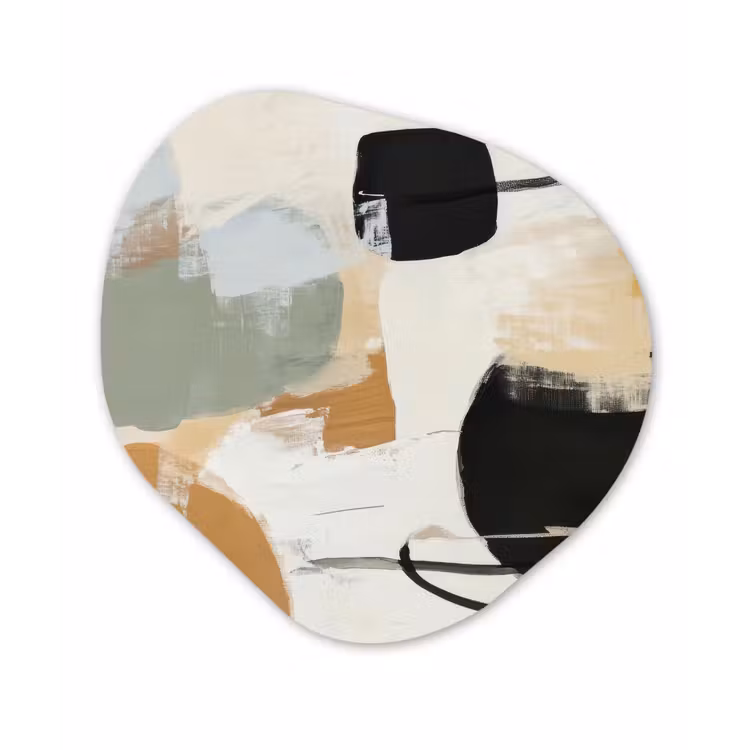 Paint - Abstract - Kleuren Wandcirkel Organisch Forex 3mm klein -3d