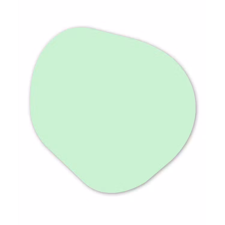 Pale - Mint - Groen Wandcirkel Organisch Forex 3mm klein 629 -3d