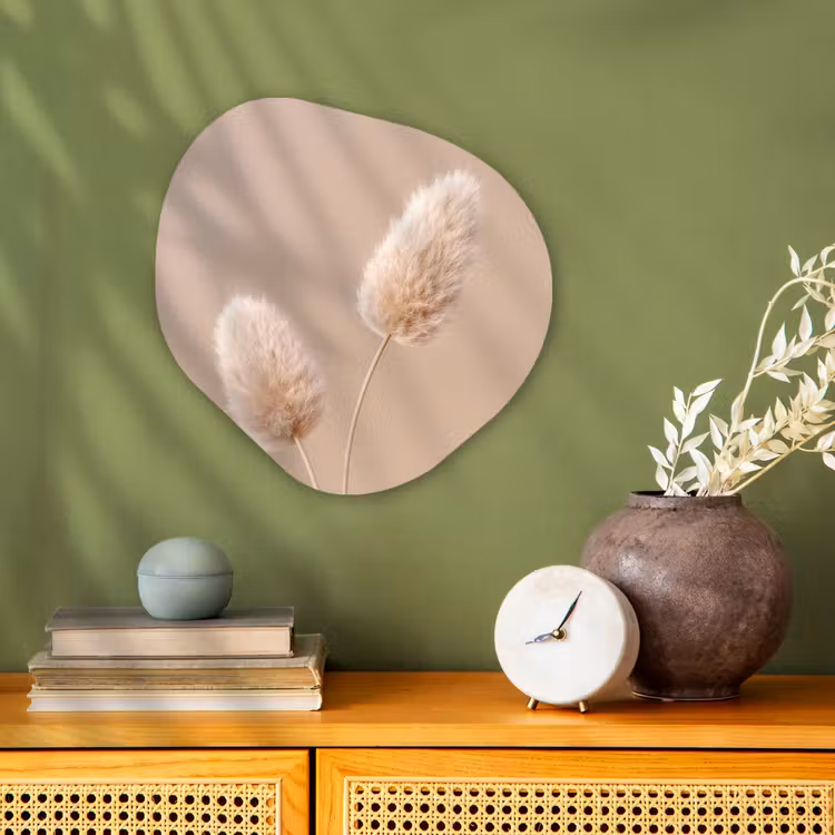 Pampas pluimen - Beige - Planten Wandcirkel Organisch Forex 3mm klein -sfeer2