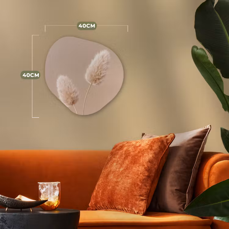 Pampas pluimen - Beige - Planten Wandcirkel Organisch Forex 3mm klein -sfeer3